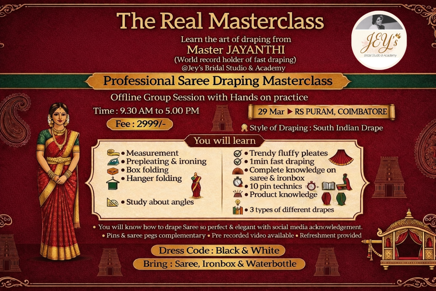 Professional Saree Draping Masterclass